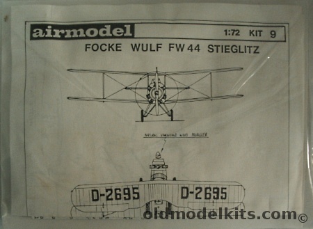 Airmodel 1/72 Focke-Wulf FW-44 Stieglitz, 9 plastic model kit